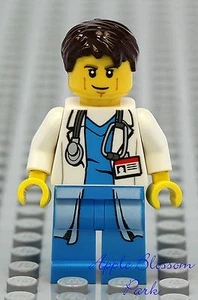 NUEVA Lego HOMBRE MÉDICO Hospital Minifigura con Abrigo Blanco de Laboratorio Torso - Hombre/Enfermera - Imagen 1 de 1