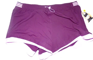 Avia women's L (12-14) moisture wicking fashion shorts stripes detail NWT purple - Picture 1 of 4