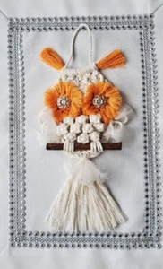 Handmade Owl Macrame Wall Hanging Decorations - Picture 1 of 3