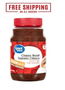 Great Value Classic Medium Roast Instant Coffee, 12 oz New - Picture 1 of 8