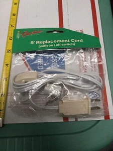 5' Replacement Light Cord for Blow Mold Socket On Off Switch Bulb with clips X3 - Picture 1 of 9