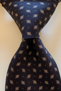 Cravatta uomo Bettini nero/oro/blu 100% seta fatta a mano in Italia Nordstrom - Foto 1 di 6