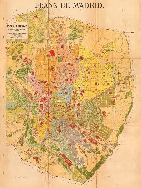 LISBON LISBOA antique town city plano de la cidade. Portugal mapa