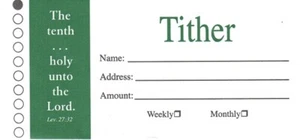 Offering Envelopes, Tither (Leviticus 27:32) Pack/100 bill size - Picture 1 of 1