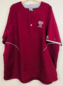 Fordham University Rams Football Quarter 1/4 Zip Pullover 2XL Russell Maroon - Picture 1 of 4