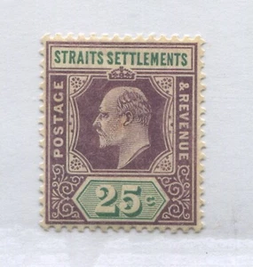 Straits Settlements KEVII 1904 25 cents mint o.g. hinged - Picture 1 of 1