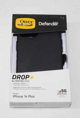 Nova Capa de Telefone OtterBox Defender Apple iPhone 14 Plus Robusta 5G Preta 77-88362 - Imagem 1 de 3