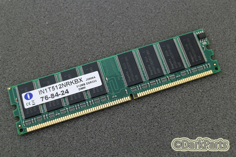 Integral IN1T512NRKBX 512MB DDR333 Memory RAM 76-84-24 - Image 1 of 1