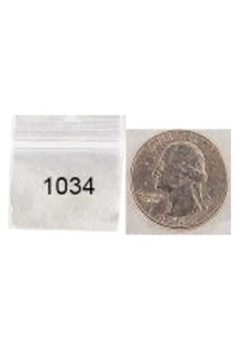 MINI ZIP LOCK BAGS 1" x 3/4" - Available in Clear & 8 Colors to choose FREE ship - Image 1 of 4