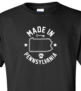 "T-Shirt ""Made in Pennsylvania"" Größen S-4XL Keystone State College Home Born Life" - Bild 1 von 7