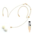 Mini XLR Beige Dual Earhook Headset Microphone for Clean and Transparent Audio