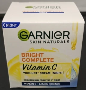 Garnier Skin Naturals Bright Complete Vitamin C Yoghurt Night Cream 40gm - Picture 1 of 3