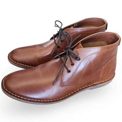 Franco Fortini Hombres Talla 12 Austin Cuero Con Cordones Chukka Bota Zapatos Tobillo NUEVO Foto 1 de 4