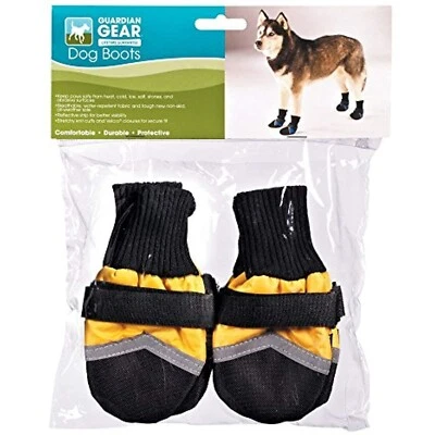 Guardian Gear Waterproof Dog Boots with Reflective Stripe X-Small Yellow - Image 1 of 4