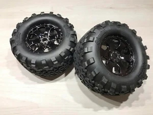 HPI 2 Kompletträder Reifen 4462 GT2 Felge 105801 Warlock Savage XL Flux / X4.6 - Bild 1 von 3