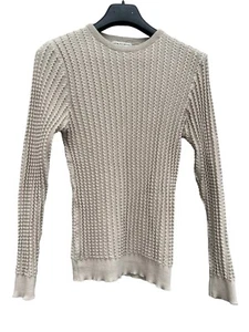 LCR Black Edition Men's Sweater Large Luxury European Crew Neck Ribbed Camel - Picture 1 of 15