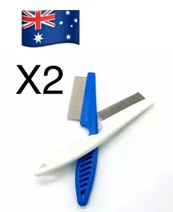 2pcs Steel Metal Head Lice Nit Comb Brush Hair Pet Flea Egg Removal Kids - Picture 1 of 3