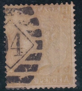 1867 GB - S.G:110 PLATE 4 - QUEEN VICTORIA - 9d STRAW - USED - Bild 1 von 1