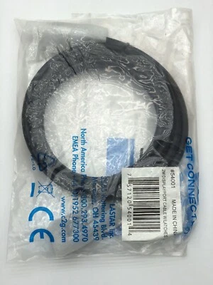 2M Displayport Cable W/ Latches - Black 54001 - C2G - Image 1 of 2