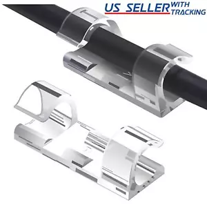 40Pcs Cable Clip Self-Adhesive Cord Management Holder Organizer (0.38" Diameter) - Picture 1 of 8