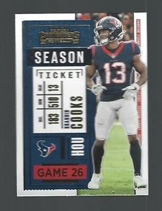 Boleto de temporada paralelo Panini Contenders Brandin Cooks Stardust 2020 - Imagen 1 de 1