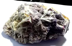 GROSSER LEPIDOLITH, GLIMMER, SCHWARZ & ROSA TURMALIN NATURSTÜCK 1,35 kg - Bild 1 von 9