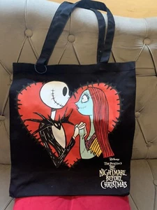 Disney Nightmare Before Christmas  Tim Burton Tote Shopping Bag Jack & Sally New - Picture 1 of 4