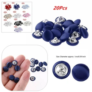 20x 10mm Smooth Satin Covered Metal Shank Buttons for Tuxedo Suit Blouses Coat - Picture 1 of 79