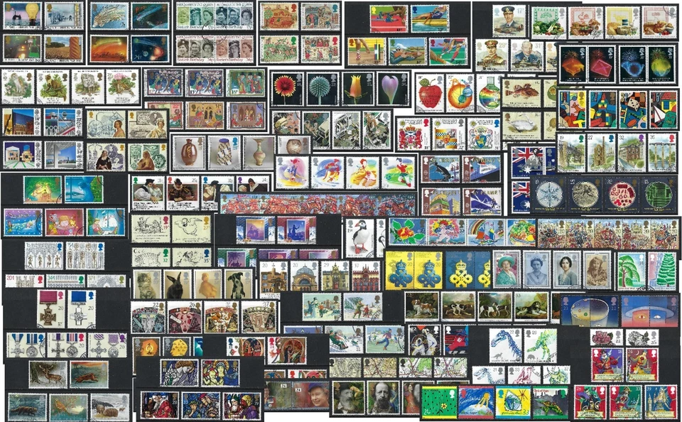 Estampillas conmemorativas GB 1986-1992 - usadas finas (anuncio múltiple) Foto 1 de 1