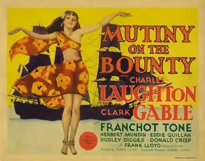 MUTINY ON THE BOUNTY Movie POSTER 22x28 Half Sheet Clark Gable Franchot Tone - Picture 1 of 1