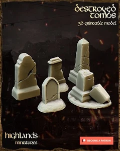Highland Miniatures Destroyer Tombs New - Picture 1 of 1