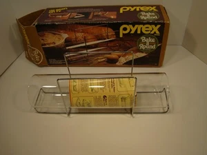 Vintage PYREX BAKE A ROUND by CORNING GLASS Bread BAKING TUBE w/Rack MINT IN BOX - Picture 1 of 1