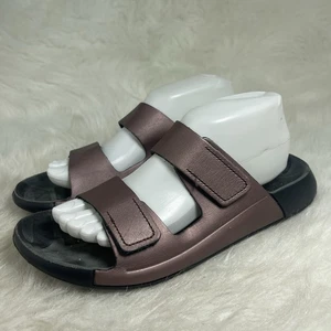 ECCO 2nd Cozmo Women's Two Strap Fluidform Leather Sandals Woodrose Size 9-9.5 - Picture 1 of 10