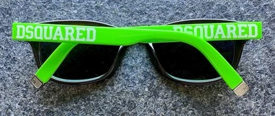 Gafas Dsquared2 S/S 2010 80s NEON VERDE (SOL) 51 18 140 DQ 5006 COL.048 - Imagen 1 de 4
