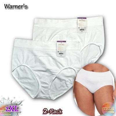 NWT Warner's Women's 2X No Pinches No Problems Seamless Brief Underwear RS1501P - Image 1 of 4