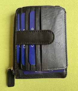 Scheckkartenbörse BADOLADO schwarzes Echtleder neu mit Originalbox - Bild 1 von 5