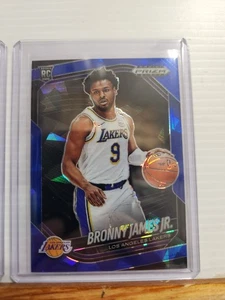 Bronny James Jr Blue Ice 2024-25 Panini Prizm Black RC card #’d 11/125 Lakers - Picture 1 of 6