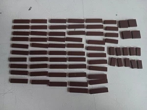 LEGO BULK LOT 70 DARK BROWN SMOOTH TILES 1X2 1X3 1X4 2X2 - Picture 1 of 1