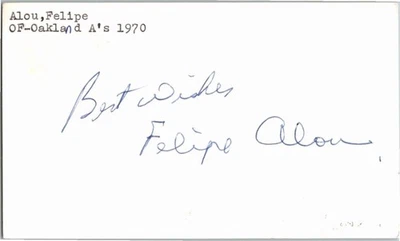 1950's -Felipe Alou- Signed/Autograph/Auto Postcard San Francisco Giants MLB - Image 1 of 2