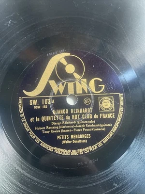 78 RPM DJANGO REINHARDT et QHCDF Petits Mensonges / Oiseaux Des Iles - SWING 103 - Photo 1/4
