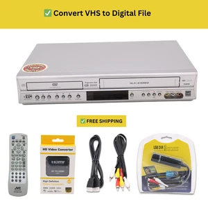 JVC DVD VCR Converts VHS to Digital File by USB 2.0 Capture Converter - Picture 1 of 22