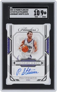 Peja Stojakovic Kings Signed 2022-23 Panini Flawless LS-PJS #23/25 SGC 9/10 Card - Picture 1 of 2