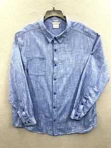 Camicia Columbia Chambray uomo XXL 100% cotone manica lunga abbottonata vestibilità regolare - Foto 1 di 8