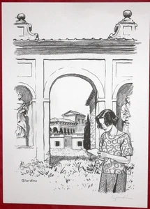 GIARDINO STAMPA FIRMATA CASTELLO 2 - Picture 1 of 1