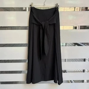 Jenni Kayne NWT $225 black crepe kate skirt with tie waist midi Size XL - Picture 1 of 6