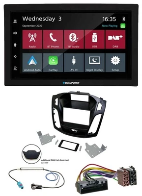 Blaupunkt DAB Bluetooth USB MP3 2DIN Autoradio für Ford Focus 2014-2018 schwarz - Bild 1 von 4