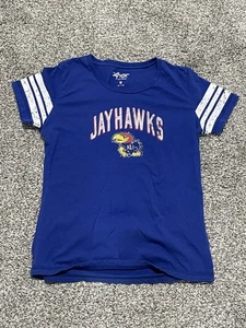 Camiseta Kansas Jayhawks cuello en V, G-III 4Her por Carl Banks talla M Azul. - Imagen 1 de 5