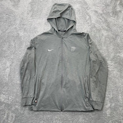 San Francisco Giants Hoodie Mens Medium Gray Nike Dri Fit Baseball MLB Full Zip - Image 1 of 4