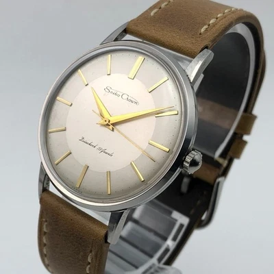 Corona Seiko 1960 vintage reparada como nueva esfera de dos tonos J14071 cuerda manual #2283 Foto 1 de 4