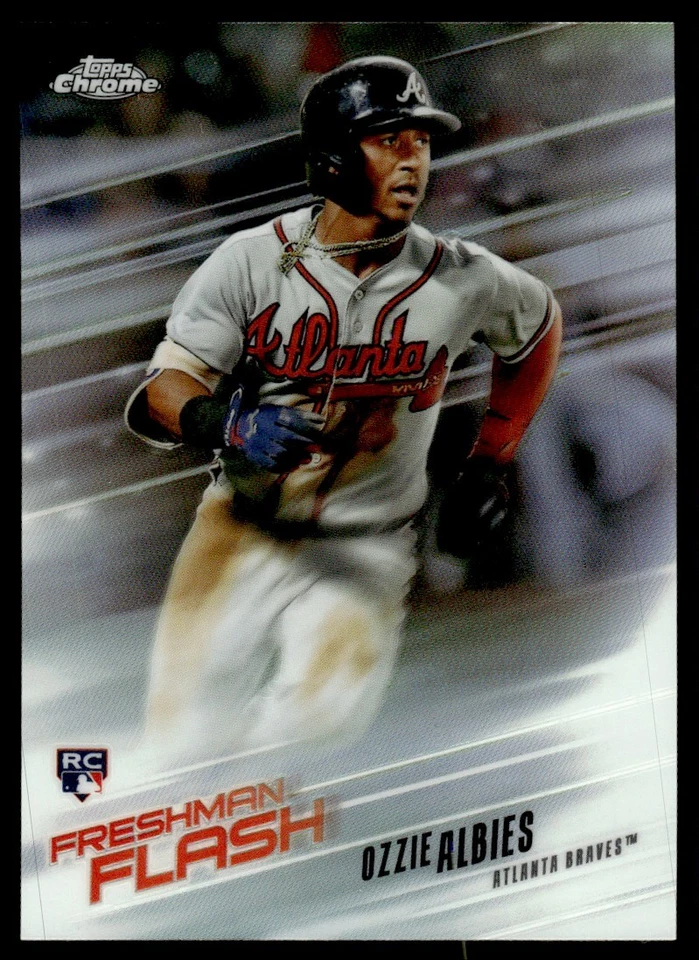 2018 Topps Chrome Freshman Flash Ozzie Albies Atlanta Braves #FF-8 - Image 1 of 2